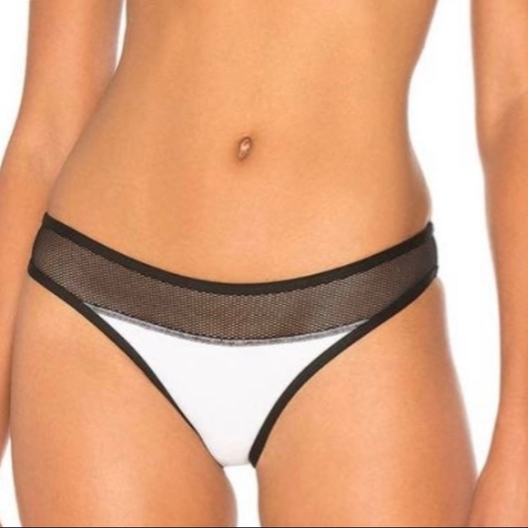 KENDALL + KYLIE NWT Sexy Underwire Bikini Set Black 2 Tone white Mesh L - Picture 2 of 9